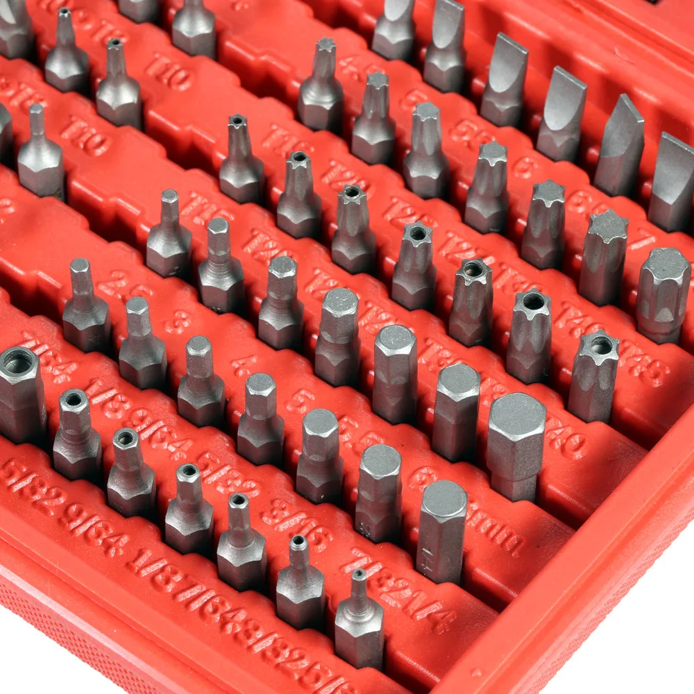 100pcs Torx Precision Screwdriver Set Tamper Screws Hex Bit Professional Sturdy Chrome Vanadium Steel Screwdriver Head Set