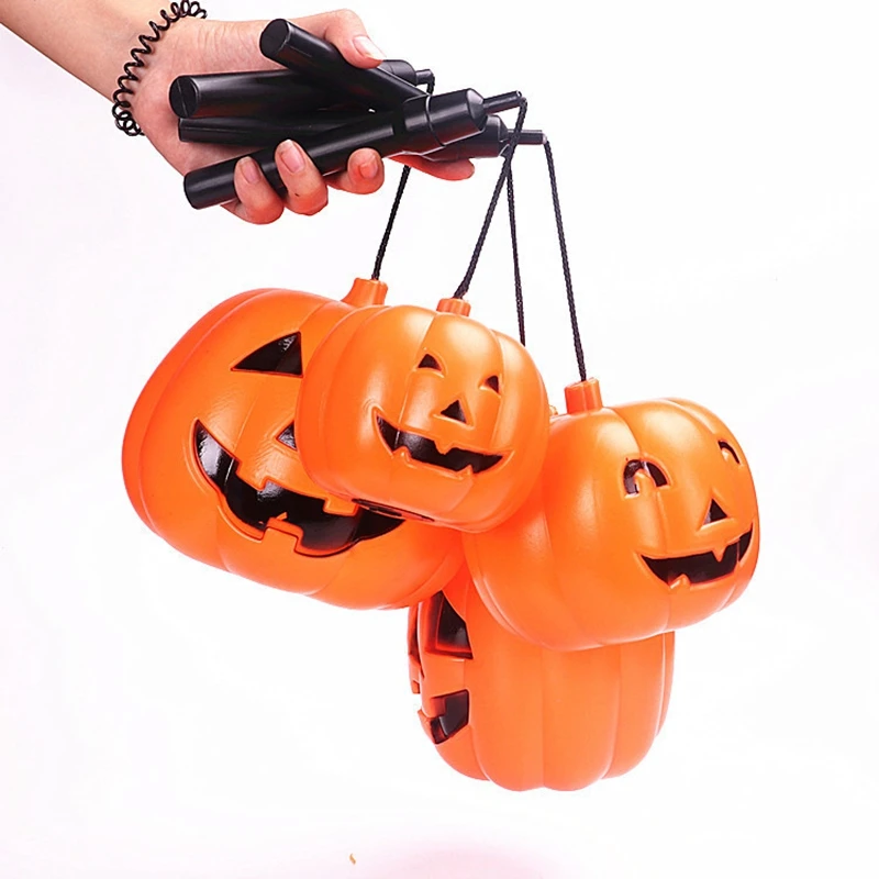 AIMIHUO Handheld luminescent pumpkin lantern Halloween Plastic pumpkin