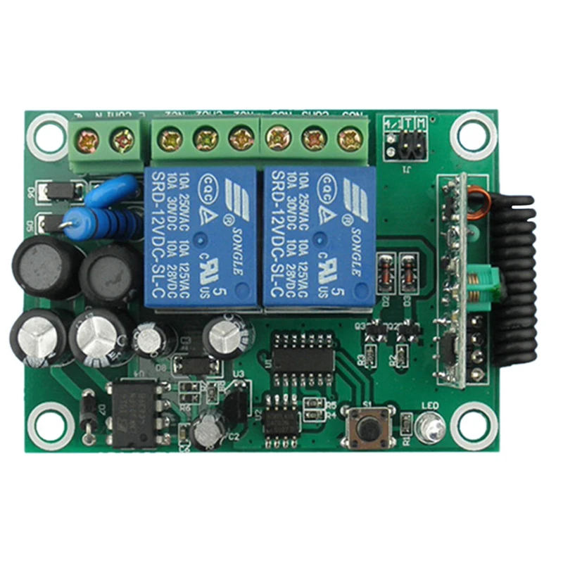 

TD TAD-T30-V2-L-100 220V 2CH Channel Relay Wireless Remote Control Switch Transmitter+Receiver