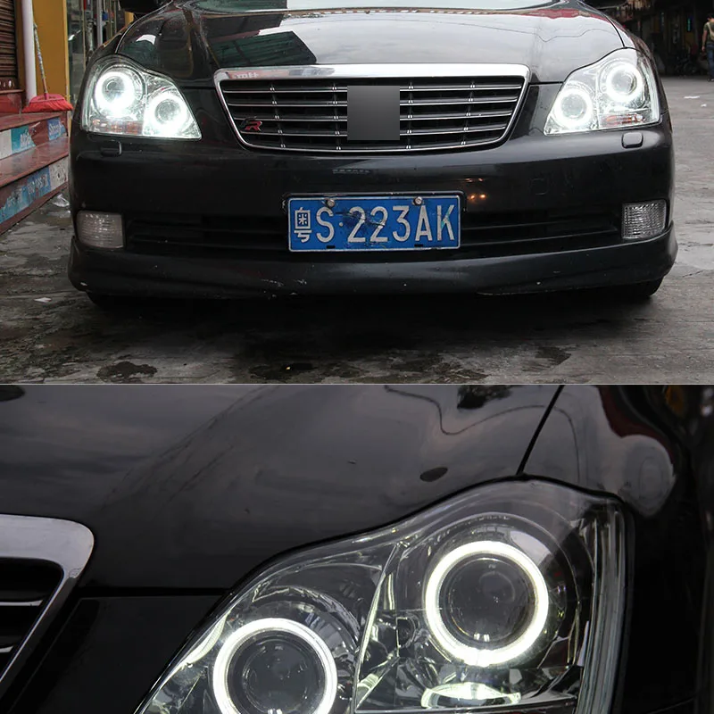 KOWELL автомобильный Стайлинг для Toyota Crown 2005-2009 светодиодный DRL фара ангел глаз HID BI XENON передние аксессуары