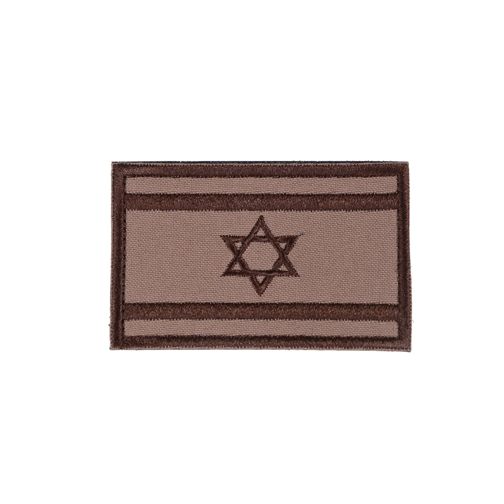 1 шт. Вышивка Флаг Израиля Brassard тактическая патч-ткань Каратель нарукавная повязка армейский крюк и петля эмблема боевой дух значок - Цвет: Kkaki