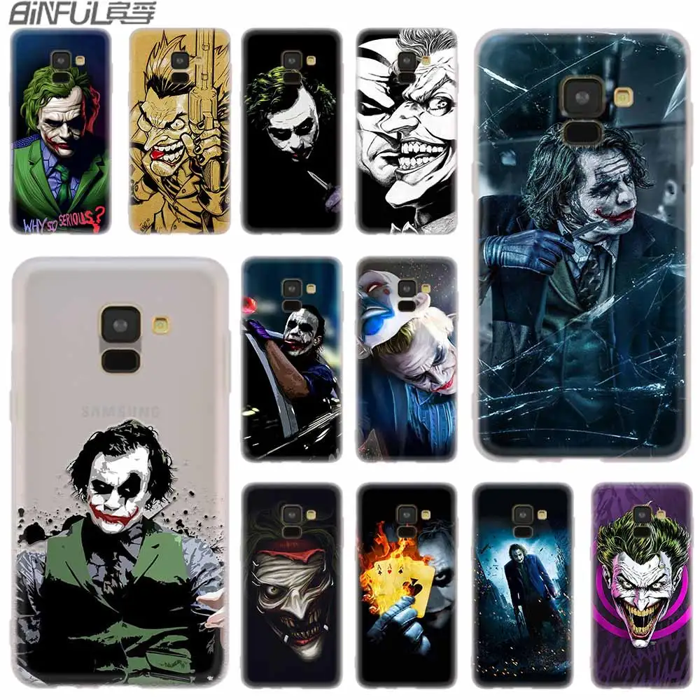 

Cover Silicone case For Samsung Galaxy A6 A8 A9 A7 A5 A3 Plus 2018 2017 2016 2015 A6S Star Clown Batman joker Back