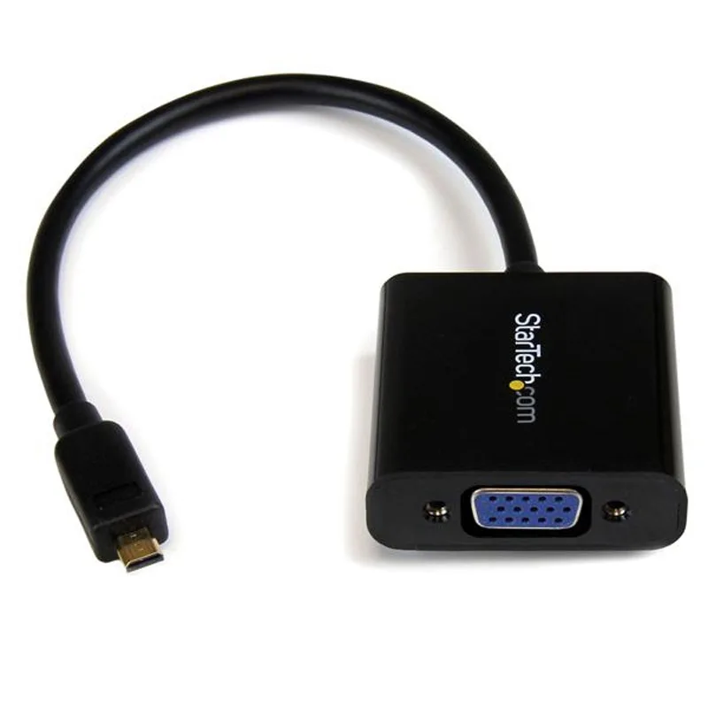 

StarTech.com Adaptador Conversor Micro HDMI a VGA para Smartphones / Ultrabooks / Tabletas - 1920x1080, Micro HDMI 19 p, VGA 15p