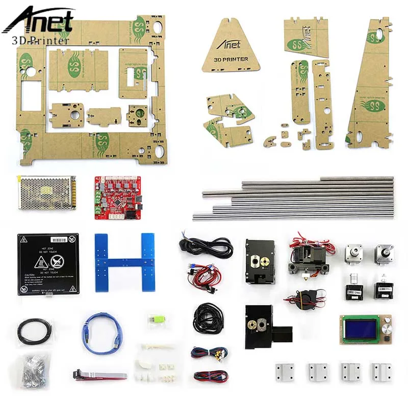 Anet A6 3d Принтер Комплект Reprap i3 3d принтер наборы DIY самостоятельная сборка 3D-принтер с высокой точностью большого размера настольный ЖК-экран