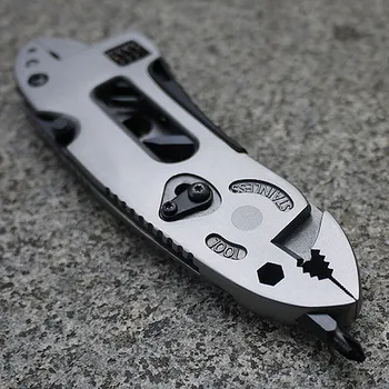 Adjustable Pocket Multifunctional Stainless Steel Wrench Screwdriver Pliers Knife Outdoor Self-defense Survival Tactical Kits 1