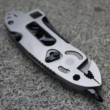 

Adjustable Pocket Multifunctional Stainless Steel Wrench Screwdriver Pliers Knife Outdoor Self-defense Survival Tactical Kits