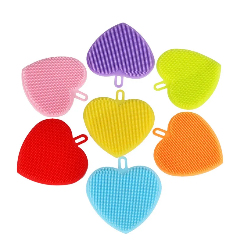 

Silicone Dish Bowl Cleaning Brush Multifunctional Scouring Pad Pot Pan Wash Brushes Kitchen Cleaner Washing Tool