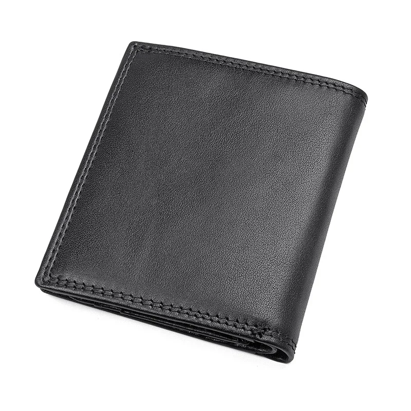 CICICUFF короткий мужской бумажник пояса из натуральной кожи RFID 3 раза водительских прав мягкие женские кошельки классика чёрный; коричневый первый слои воловьей