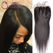 Top 7a 4×4 Lace Closure with Baby Hair Cheap Peruvian Closure Straight Three/Middle/Free Part Peruvian Virgin Human Hair Closure