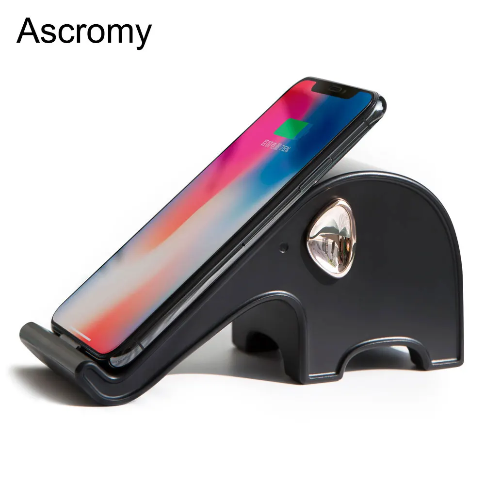 Ascromy Elephant Wireless Charger Fast Wireless QI Charging Pad Stand For Apple iPhone X 8 Plus Samsung Galaxy S9 Plus S8 note 8 (1)