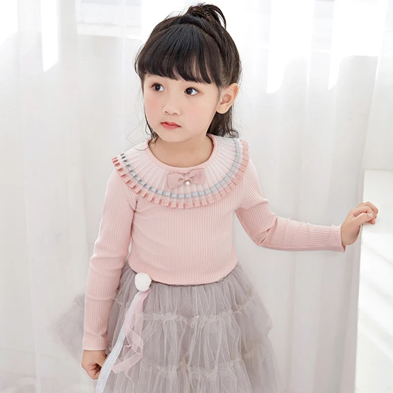 Lovely Girls T shirts cotton kids t shirts long sleeve girls clothes