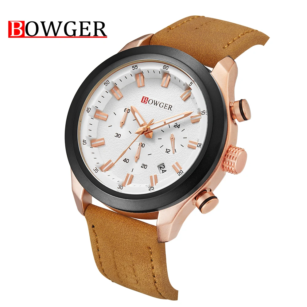 

Top Luxury Brand Bowger Watch Men Military Waterproof Fashion Sport Watches Men's Clock Male Wrist Watch relogio masculino 2018