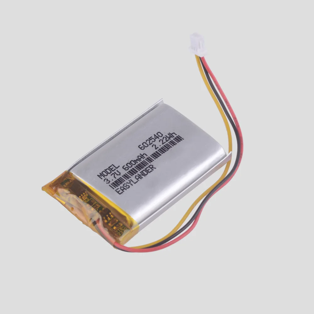 602540 3 7 V 2.2wh 600mAh литий полимерный ионный аккумулятор для тахографа mp3 MP4 GPS PSP papago DVR