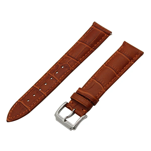 Light Brown 18 мм 20 мм 22 мм ремешок для часов из натуральной кожи быстросъемный ремешок для Breitling для мужчин и женщин ремешок для часов браслет с пряжкой из нержавеющей стали - Цвет ремешка: Light Brown