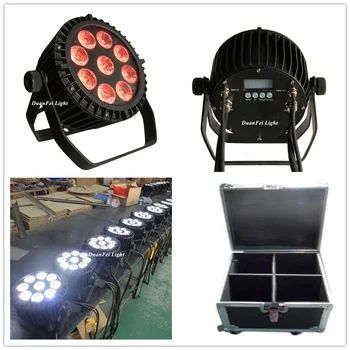 

(4pcs+Flightcase) club led par rgbwa flat dj par can outdoor par led ip65 9x15w