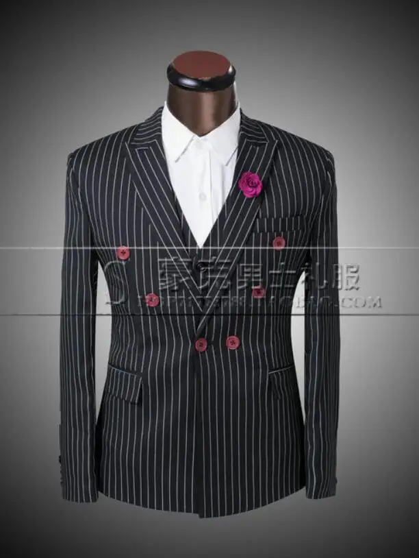 Костюм+ штаны) костюм Для мужчин мужской тонкий Бизнес Профессиональный пиджак жениха свадебное платье торжественное платье мужской блейзер! S-3XL