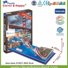 Горячая Распродажа образования DIY Мост Золотые ворота 3D головоломка модель Строительство