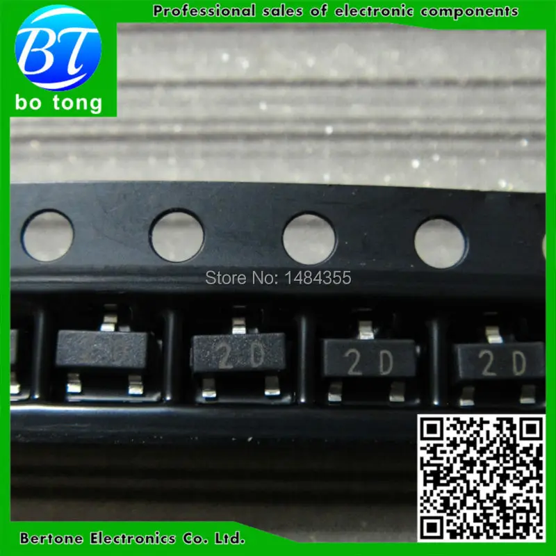 100PCS/LOT SMD transistor MMBTA92 2D 0.2A/300V PNP SOT23|sot23 package ...