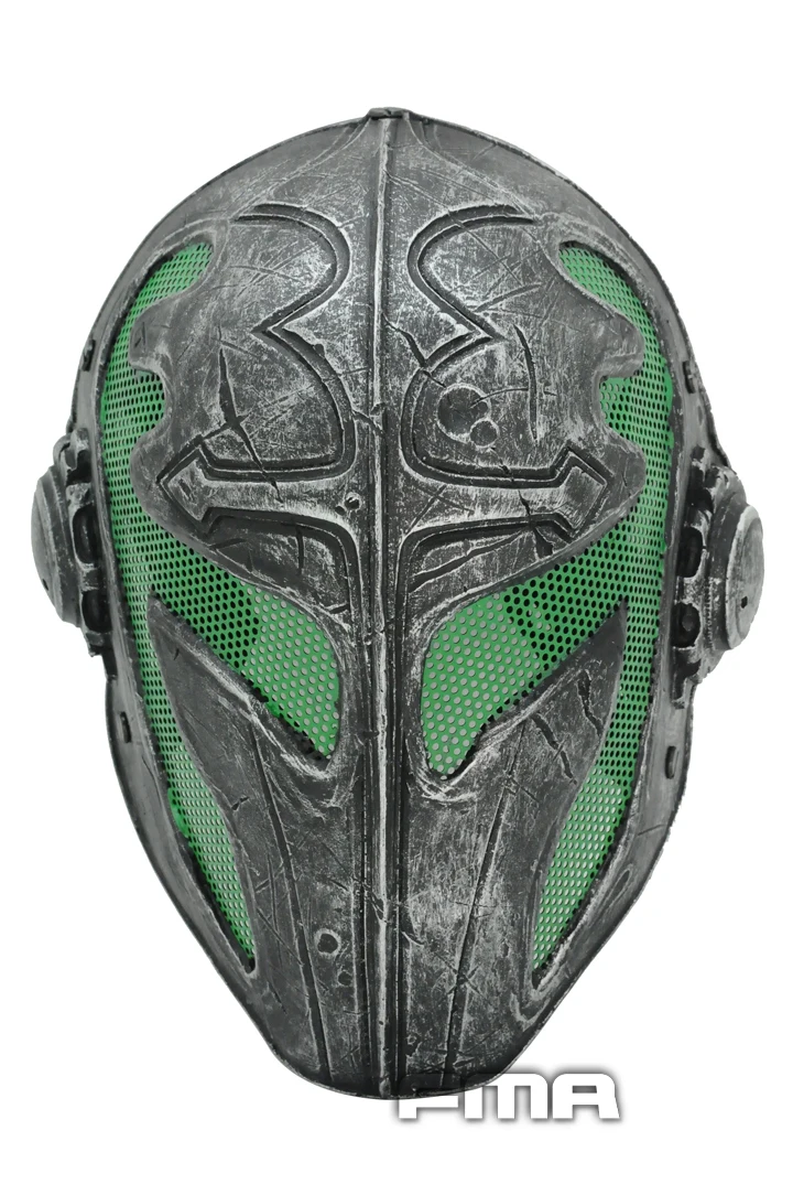 Открытый зеленый Пейнтбол страйкбол проволочная сетка Полная защита лица темплар Маска Косплей Маскировочная Экипировка шлем