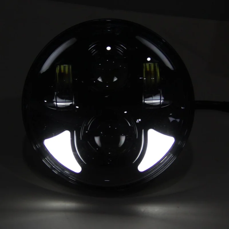  Motorcycle 5-34 5.75 Round LED Projection Daymaker Headlight DRL for Harley Davidson Headlamp  (8)