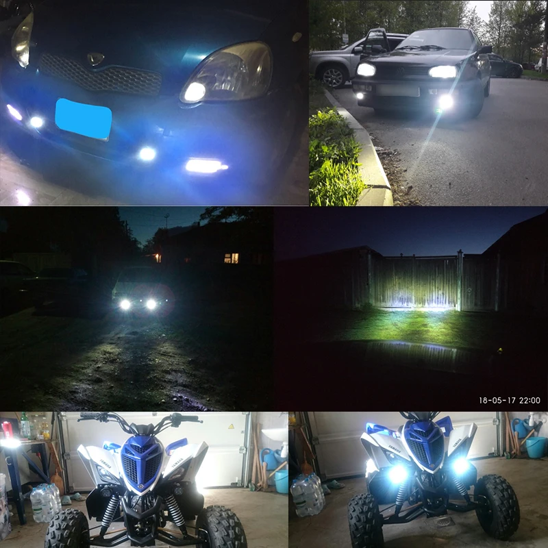 Motorcycle Scooter LED Headlight Fog DRL Spot Lights 6W Spotlight Foglamp External Mounted Lamp High Power Bright DIY Lighting (1)