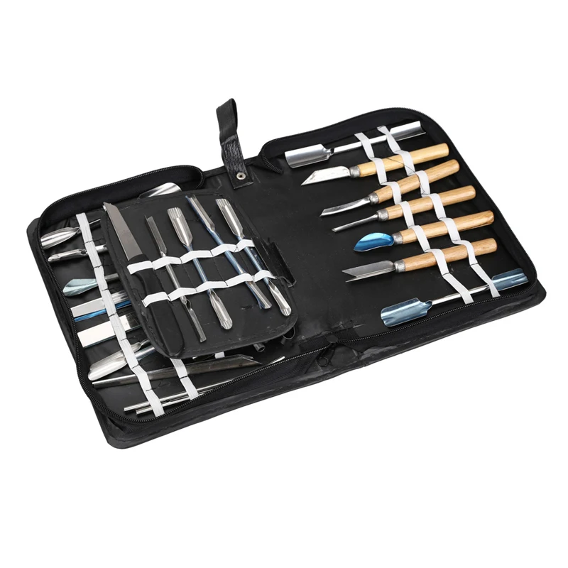 1 Set Portable Vegetable Fruit Food Carving Chisel Tool Set Professional Chef 's Food Decoration Carving Tool Kit