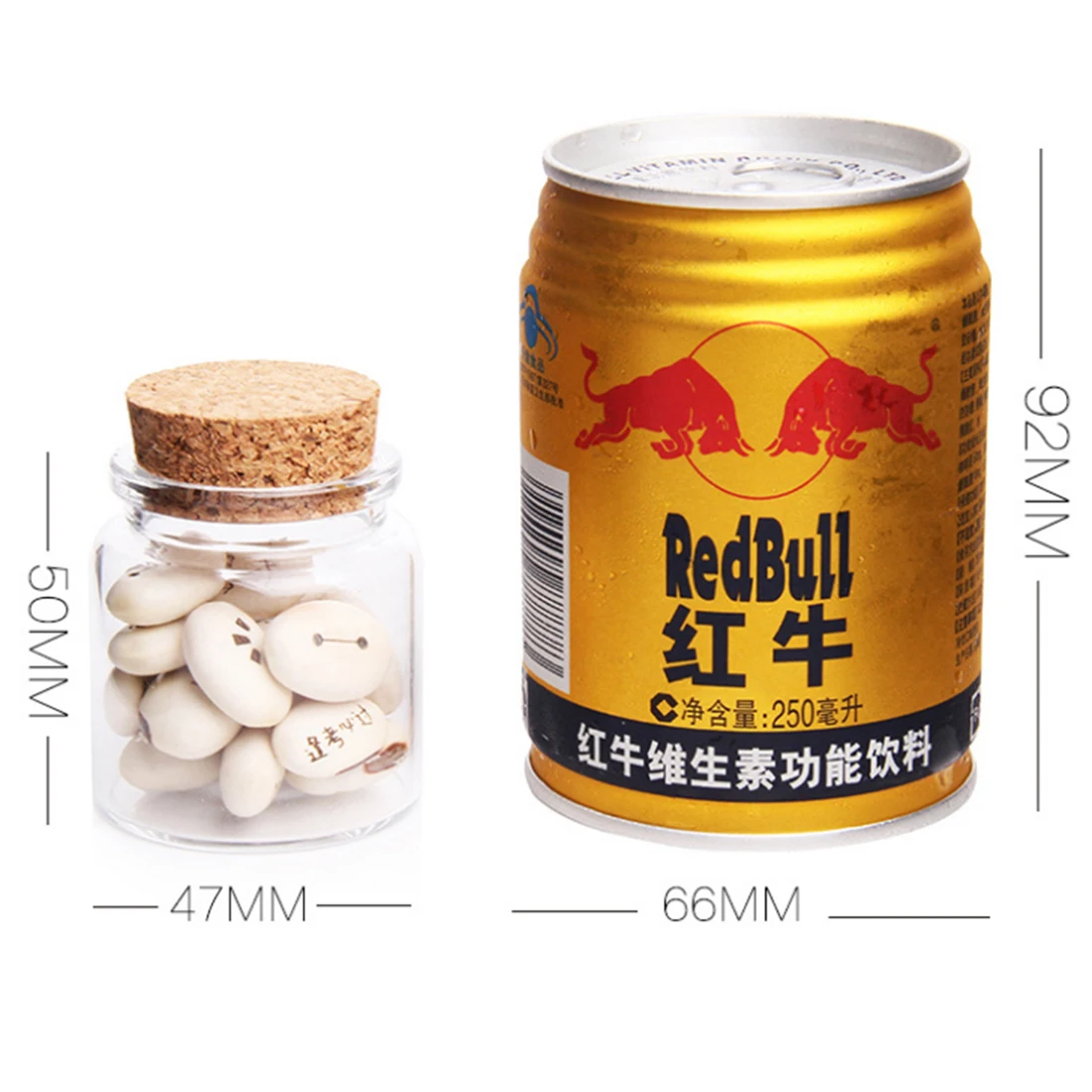 10pcs Kit 47*50MM 50ML Glass Bottles Jar Wishing Bottle Empty Sample Storage with Cork Stoppers Hot Sale  - Transparent