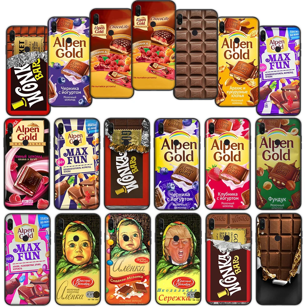

Funny Chocolate Russian Soft Cover Case for Xiaomi Redmi Note 7 4 4X 6 Pro 5 Plus 5A 6A Go S2