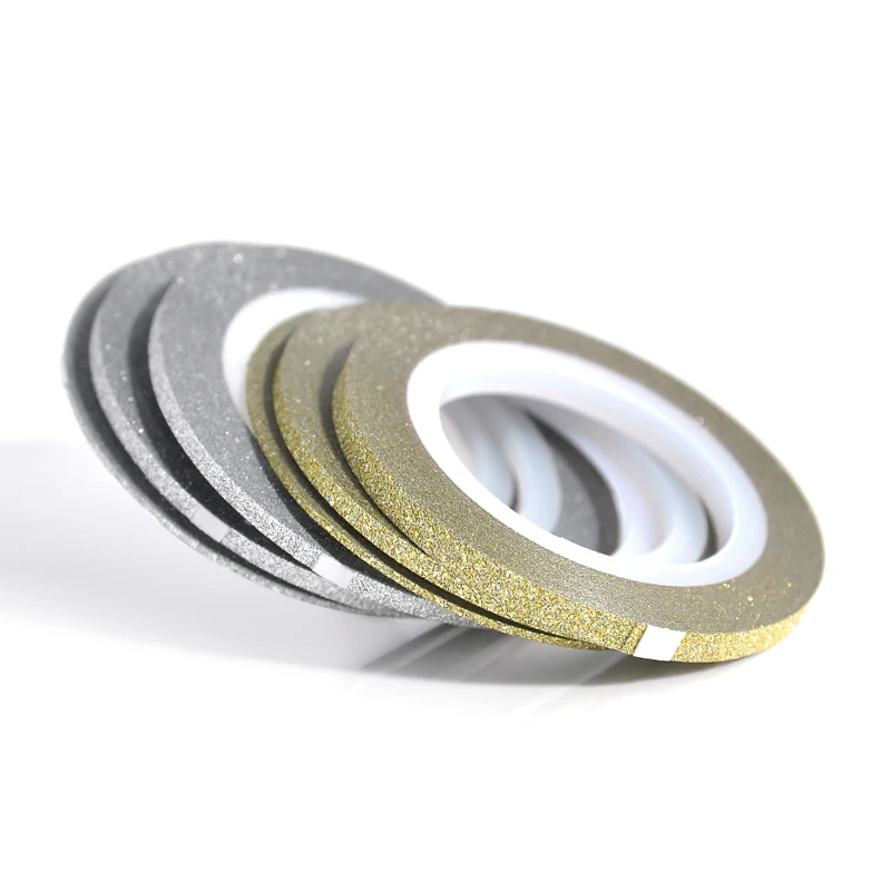 

3PCS 1mm 2mm 3mm French  DIY Nail Art Tips Creative Gold Silver Glitter Striping Tape Line Nail Stickers Nail Accessories