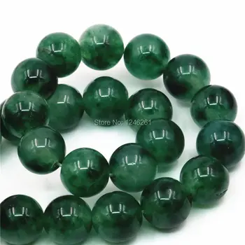 

4mm 6mm 8mm 10mm 12mm 14mm Tourmaline Green Crafts Loose DIY Round Beads Balls Accessory Parts Jewelry Making Women Girls Gifts