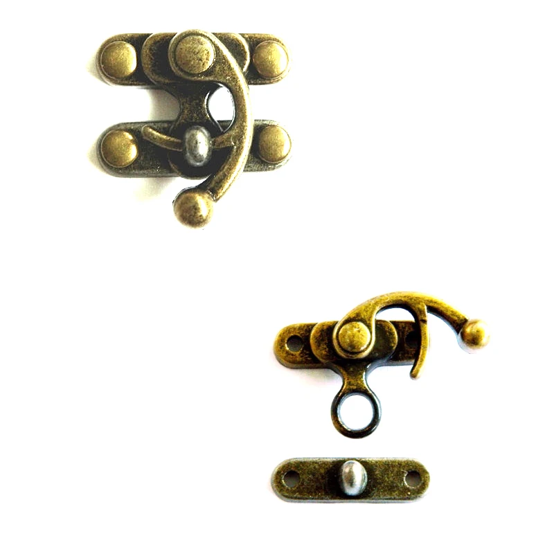 

1" Swing Locks Clasps, Case Box Fasteners, Bags Closures in Antique Bronze