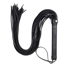 Chup Whip de cuero Pu de alta calidad, látigo para carreras, fiesta, copas, esposas Queen, látigo para equitación negra