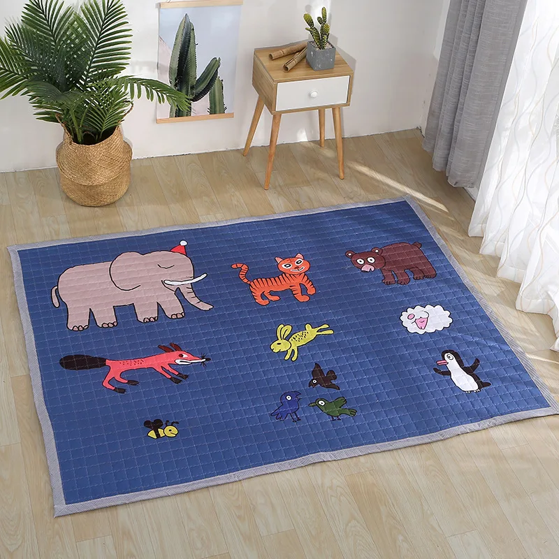 Tapetes de Jogo do Bebê Decoração para Casa Animais Veados Elefante Raposa Urso Girafa Anti-skid Cobertor Crianças Tapete Estilo Nórdico Quarto Foto Adereços 24 Tapetes de jogo