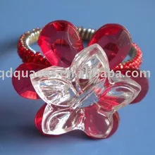 Qn1029 кристалл цветок кольцо для салфеток, держатель для салфеток