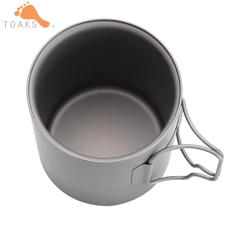 TOAKS de titanio taza doble pared portátil al aire libre viajes de Camping de titanio 450 ml copa de plegado de titanio tazas de café CUP-450-DW