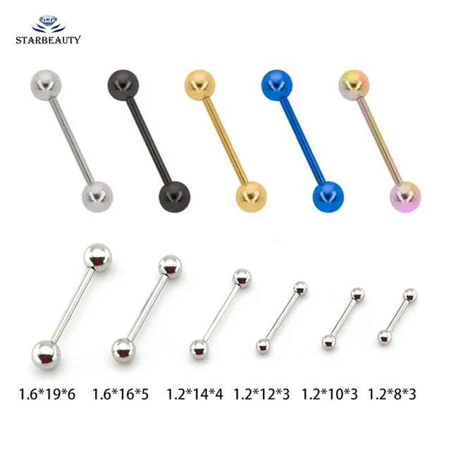 1Pc Multifunctional Industrial Piercing Body Jewelry 14G & 16G