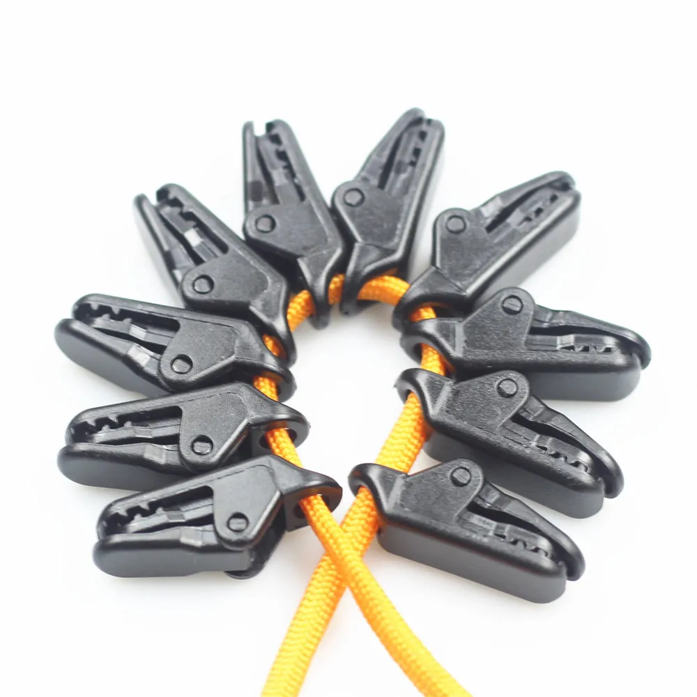 

Outdoor Survival EDC Multi Tool Camping Hiking 10Pcs Tent Awning Tarp Clamp Gripper Alligator Clip Outdoor Camping Fixed Clip