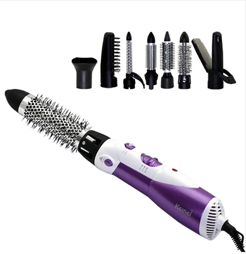 KM-585 НОВЫЙ 7IN1 Щетка Для Волос Styler Blow Фен Многофункциональный Профессиональный