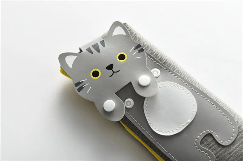 Kawaii Cute Cat Canvas Pencil Case Storage Organizer Pen Bags Pencilcase Pouch School Supply Stationery Cosmetic Makeup Bag Gift (15)