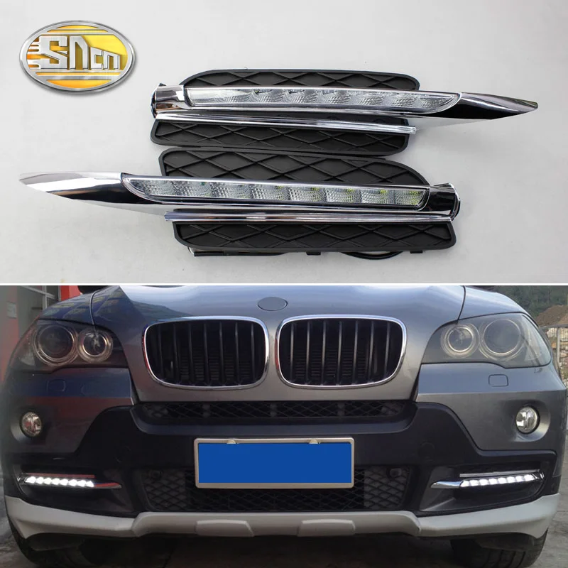 

For BMW X5 E70 2007 2008 2009 2010 Super Brightness Waterproof ABS Car DRL 12V LED Daytime Running Light Daylight Auto Lamp SNCN