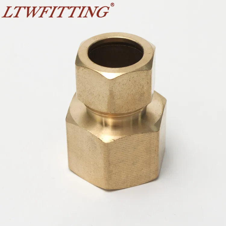 LTWFITTING латунь 5/8 &quotOD x 3/4&quot Женский NPT компрессионный соединитель фитинг |
