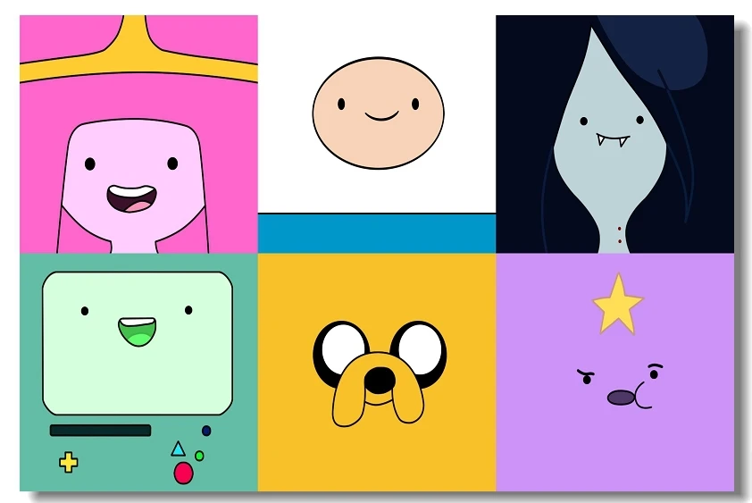 

Custom Canvas Posters Adventure Time Poster Cartoon Wallpaper Adventure Time Wall Stickers Kids Home Decor Bedroom Decoration