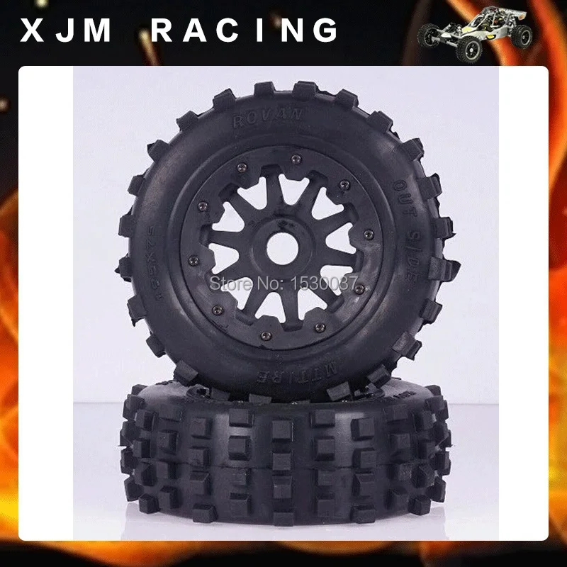 

Front knobby wheel tyres x 2 pcs for 1/5 hpi rovan km baja 5t 5sc rc car parts