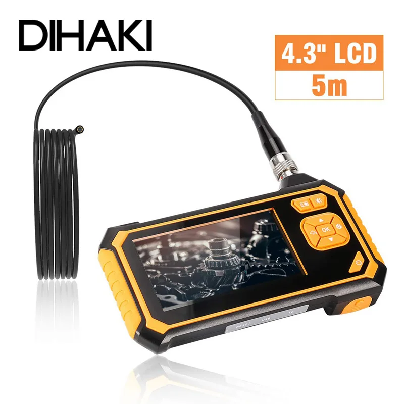 

1080P HD Industrial Endoscope Camera 5M Digital Semi-Rigid Borescope Industrial Snake Hard Inspection Camera Battery Built In
