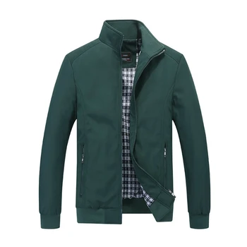 

Spring Autumn Stand-up Collar Men Fashion Jacket Long Sleeve Loose Coat