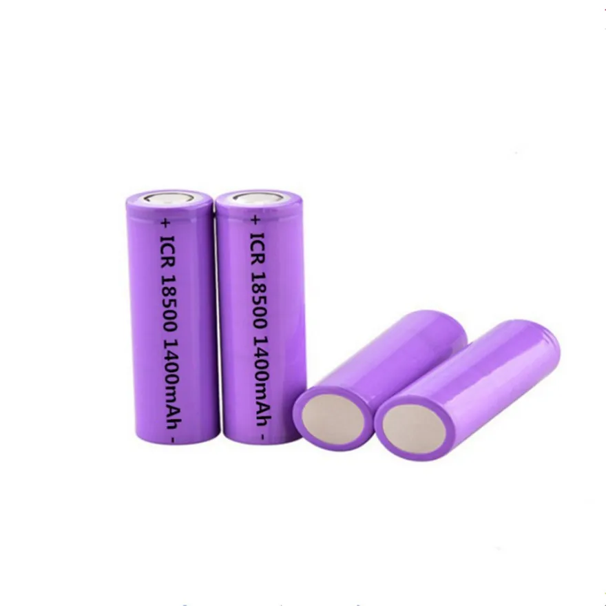4pcs/lot 3.7v 18500 1400mah Rechargeable Lithium Battery 3.7v Strong