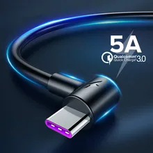 5А Быстрый usb type-C кабель для huawei P20 Lite Быстрая зарядка быстрое зарядное устройство USB C кабель для Xiaomi samsung S10 S9 мобильный телефон