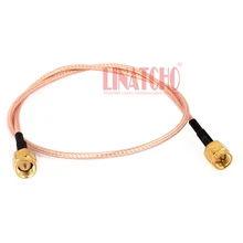 30 см RG316 Тефлон Коаксиальный кабель SMA охватываемый SMA Мужской Соединительный кабель двойной SMA разъем