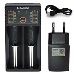 Liitokala Lii-202 18650 Зарядное устройство 1,2 В 3,7 В 3,2 В 3,85 В AA 26650 10440 14500 16340 NiMH литий-ионный аккумулятор смарт Зарядное устройство 5 В 2A Plug