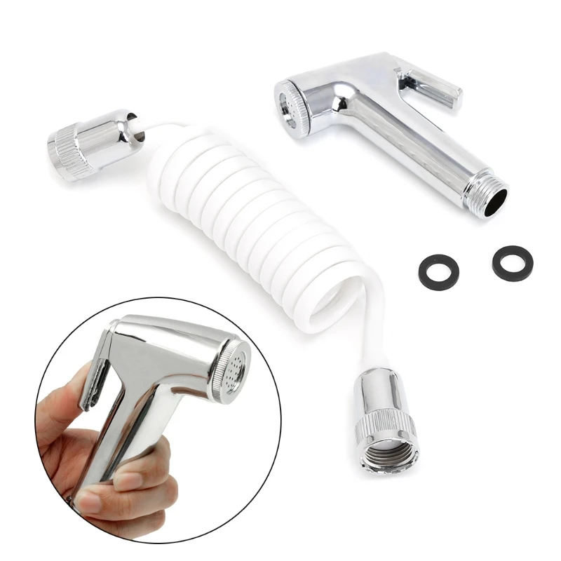 

Handheld Shower Head Douche Toilet Bidet Spray Wash Jet Shattaf with Spring Hose